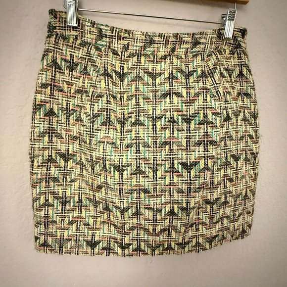 Kate Spade Harper Chevron Tweed Mini Skirt Size 4 - Picture 7 of 8